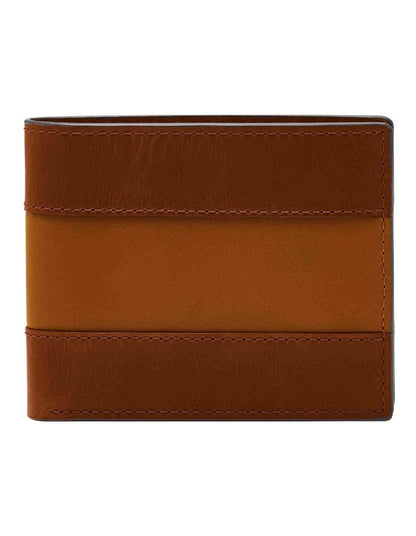 Everett Bifold Wallet with Flip ID in Medium Brown