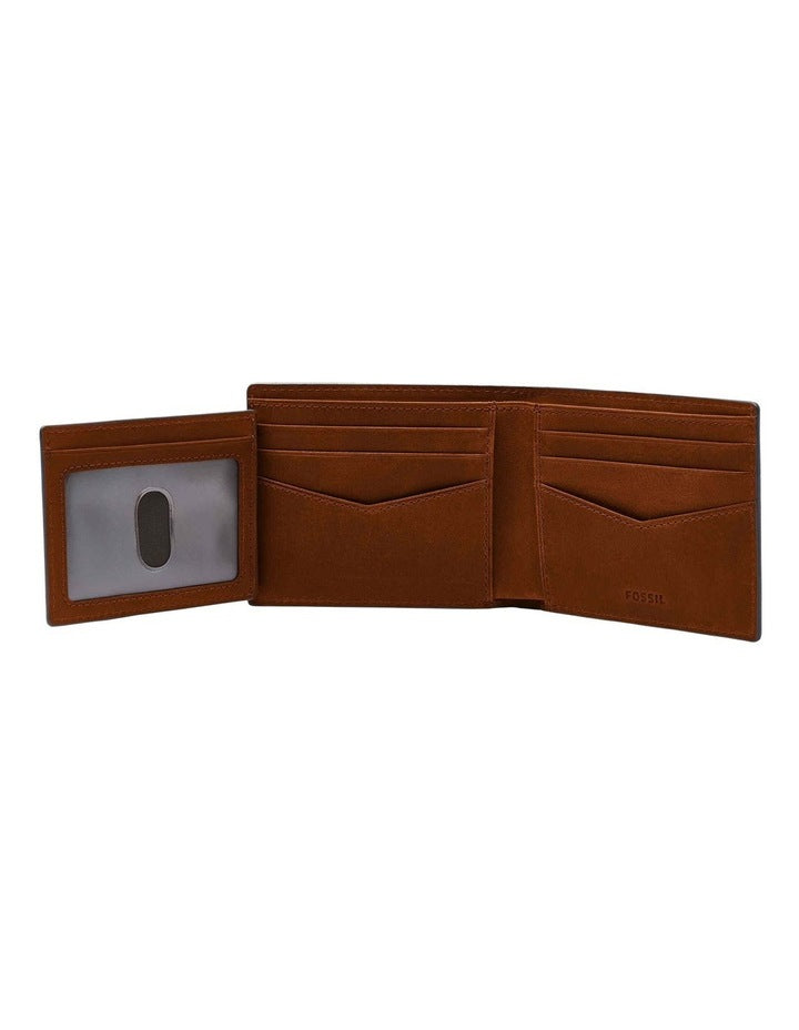 Everett Bifold Wallet with Flip ID in Medium Brown