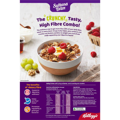 Kellogg's Sultana Bran Oat Cluster Breakfast Cereal 480g
