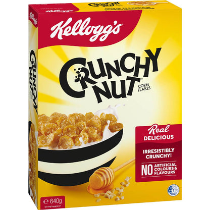 Kellogg's Crunchy Nut Corn Flakes Breakfast Cereal 640g