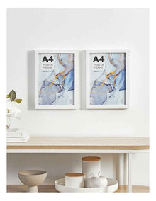 A4 Poster Photo Frames Set Of 2 in White