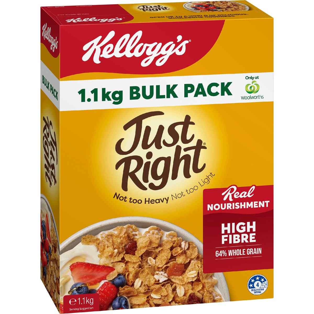 Kellogg's Just Right Apricot & Sultana Breakfast Cereal Bulk Pack 1.1kg