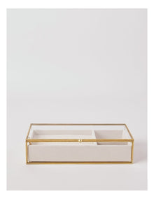 Glass Jewellery Box in Gold