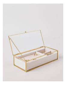 Glass Jewellery Box in Gold