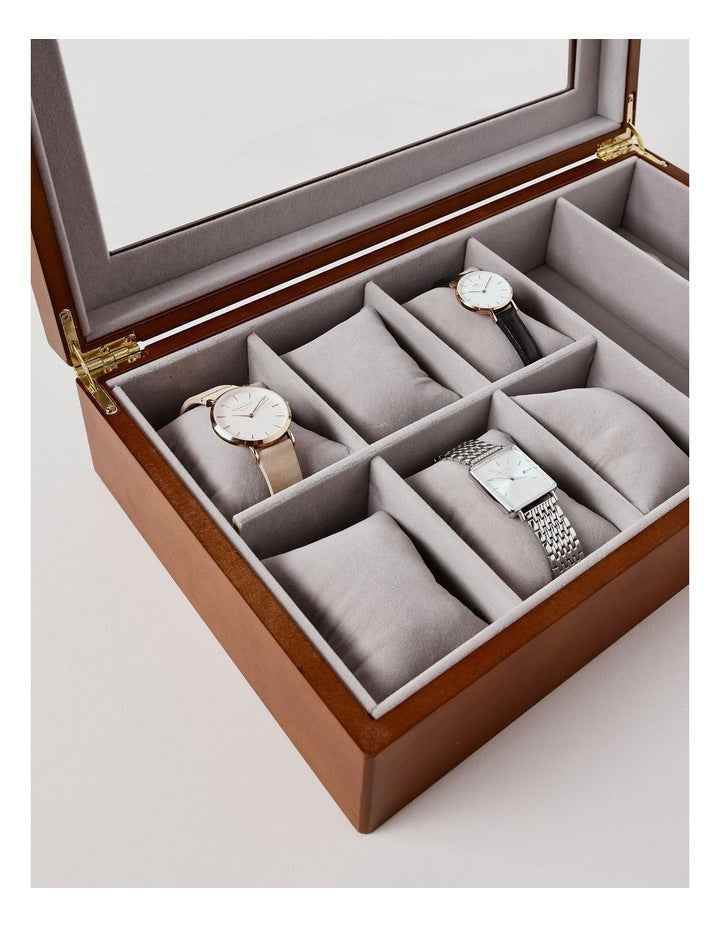 Wooden Watch Box Jewellery Box in Natural