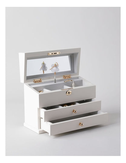 Ballerina Tiered Jewellery Box in White