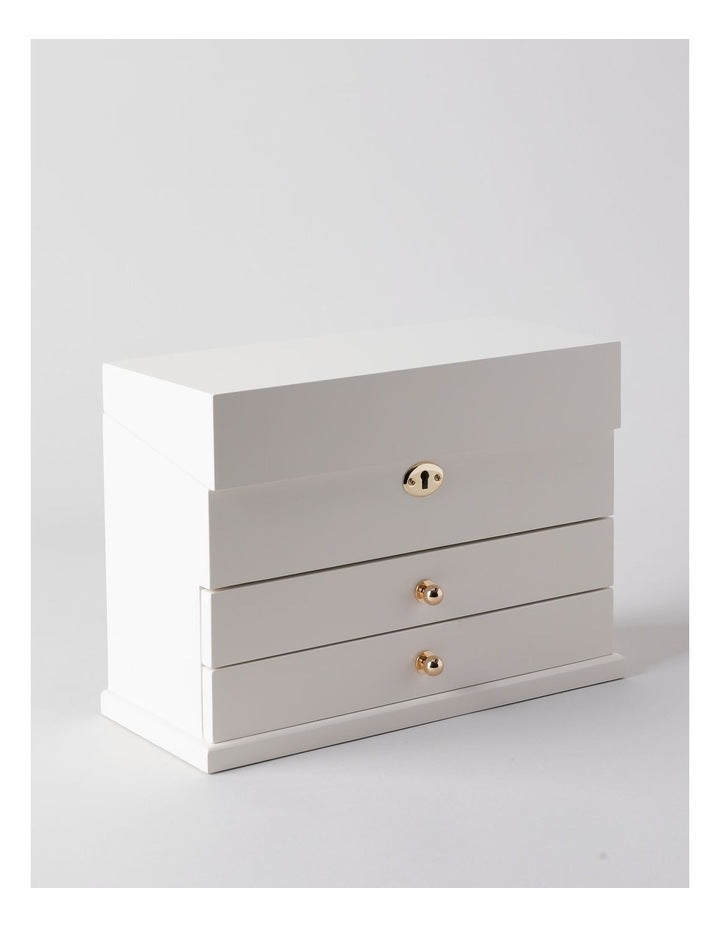 Ballerina Tiered Jewellery Box in White