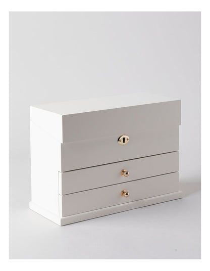 Ballerina Tiered Jewellery Box in White