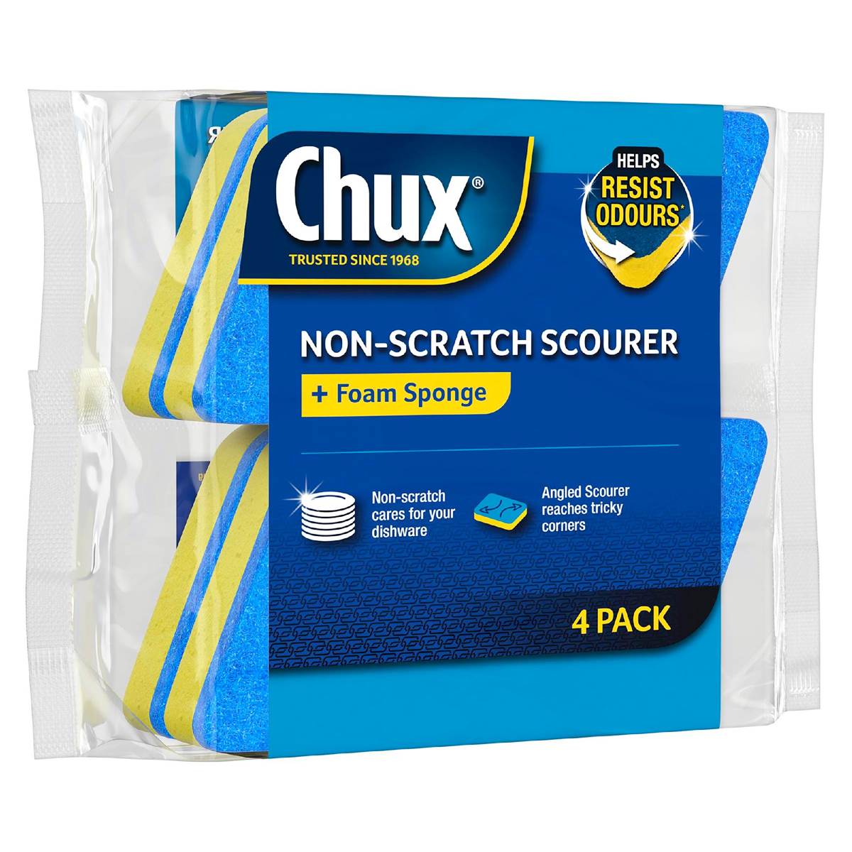 Chux Non Scratch Scourer Scrubs 4 Pack