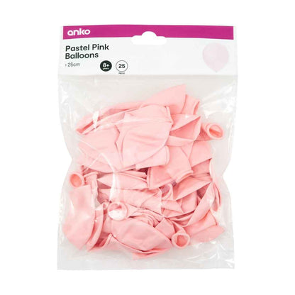 25 Piece Pastel Pink Balloons