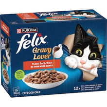 Felix Gravy Lover Meat Selection Wet Cat Food 85g x 12 pack