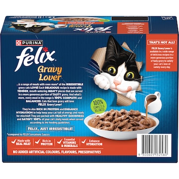 Felix Gravy Lover Meat Selection Wet Cat Food 85g x 12 pack
