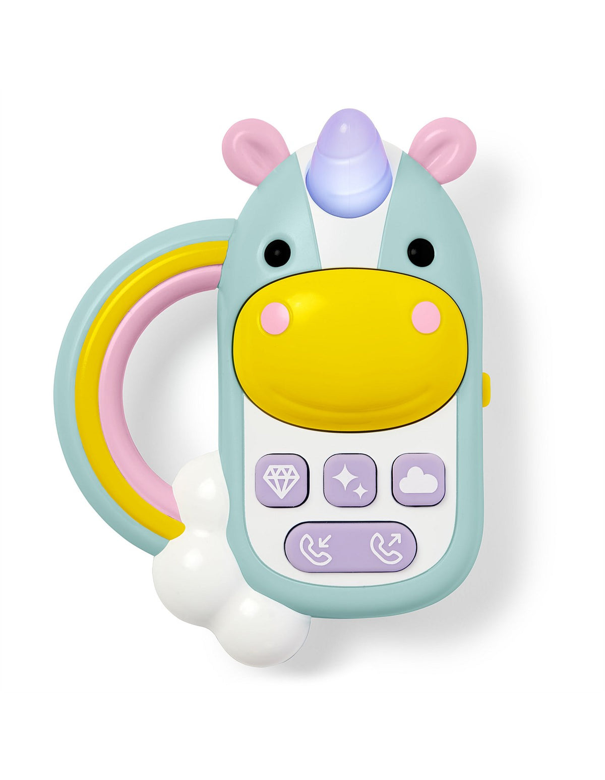 Unicorn Phone with Light-Up Horn and Rainbow Handle