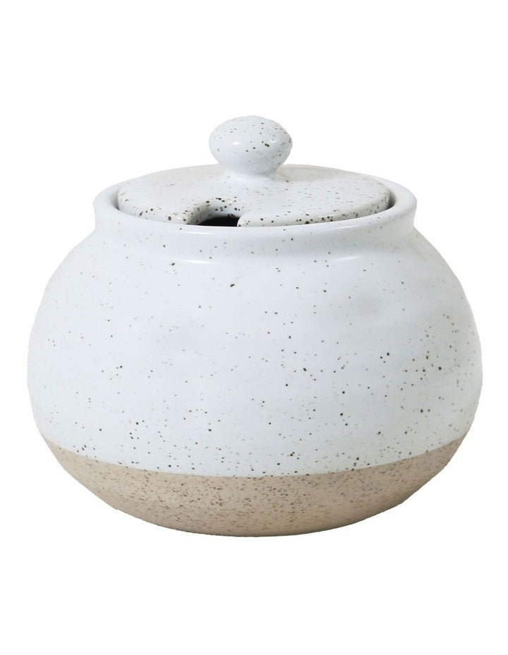 Natural Home Sugar Bowl in White