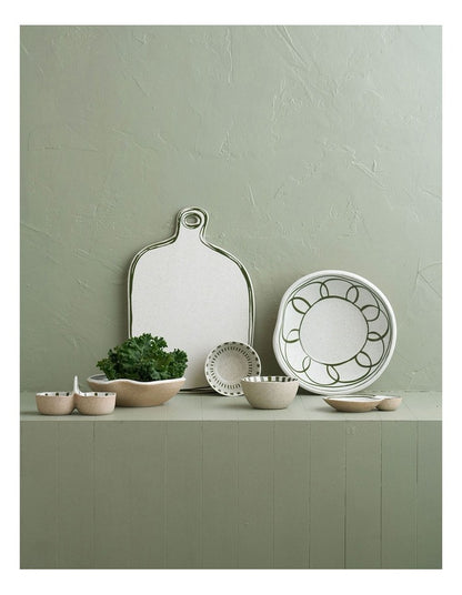 Mediterranean Story Cheeseboard in Olive Handbrush