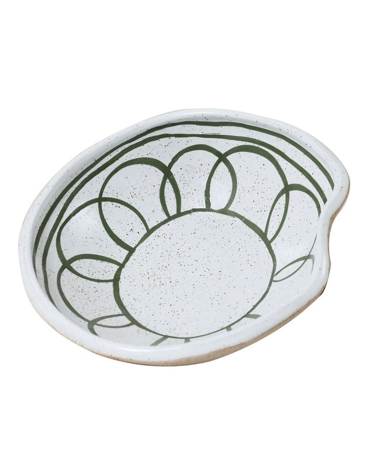 Mediterranean Story Small Salad Bowl in Olive