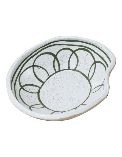 Mediterranean Story Small Salad Bowl in Olive