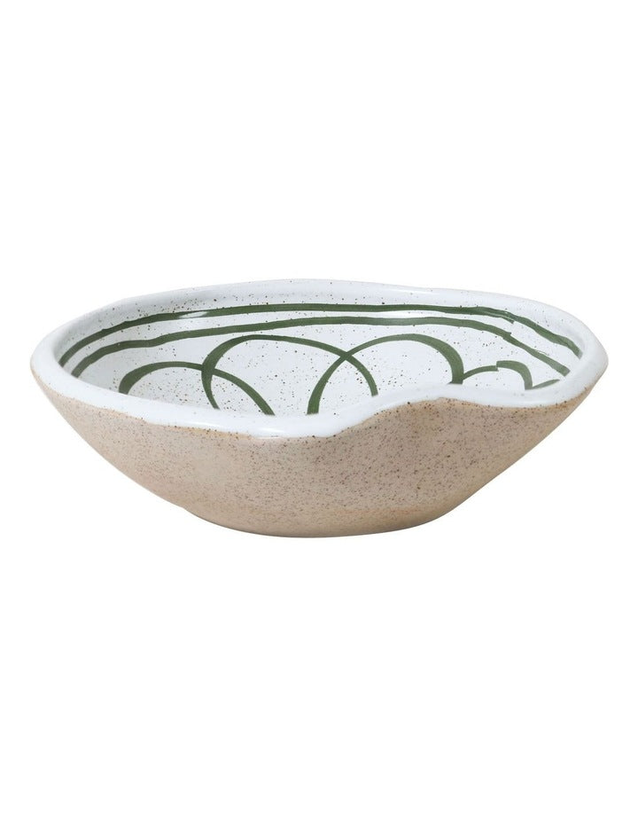 Mediterranean Story Small Salad Bowl in Olive