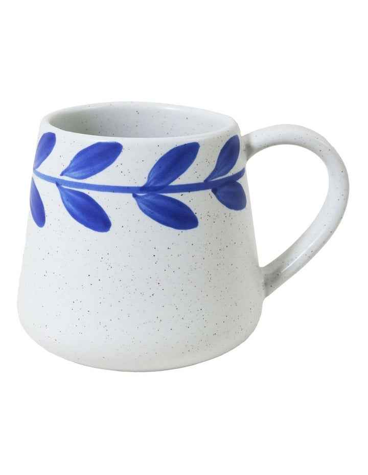 Mediterranean Hand Painted Party Wreath Mug in Indigo