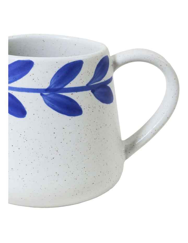 Mediterranean Hand Painted Party Wreath Mug in Indigo