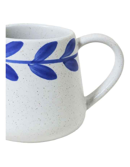 Mediterranean Hand Painted Party Wreath Mug in Indigo