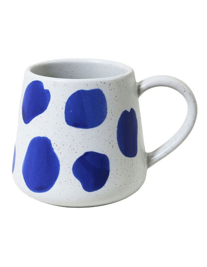 Mediterranean Hand Painted Party Dot Mug in Indigo