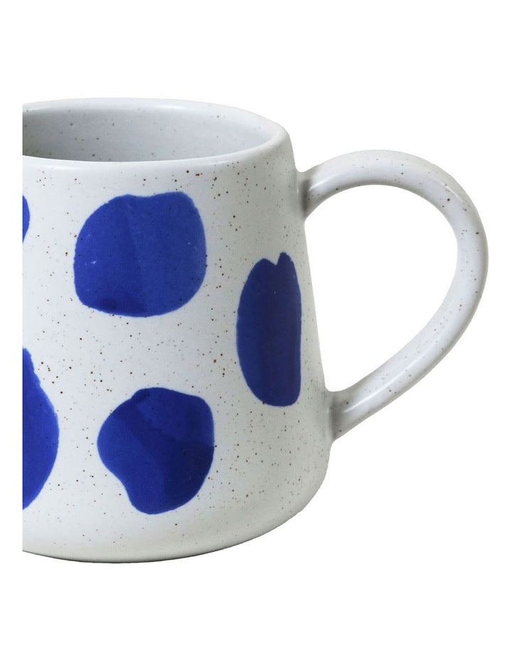 Mediterranean Hand Painted Party Dot Mug in Indigo