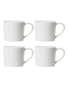 Carve Mug Set of 4 in White