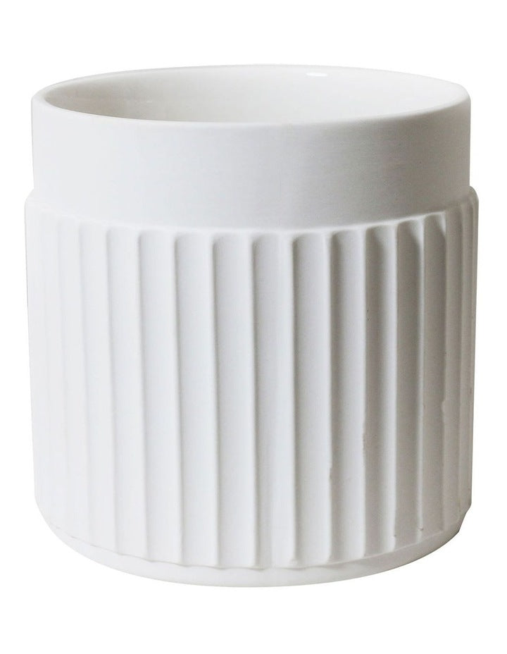 Lume Short Vase 16x16cm in White