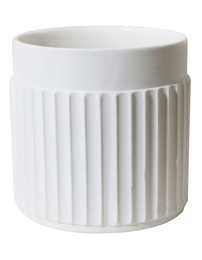 Lume Short Vase 16x16cm in White