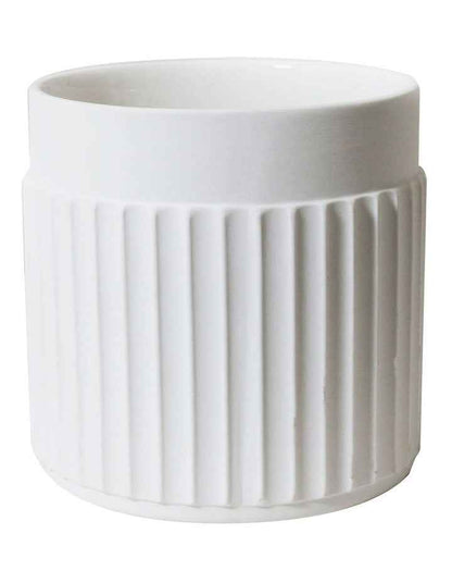 Lume Short Vase 16x16cm in White