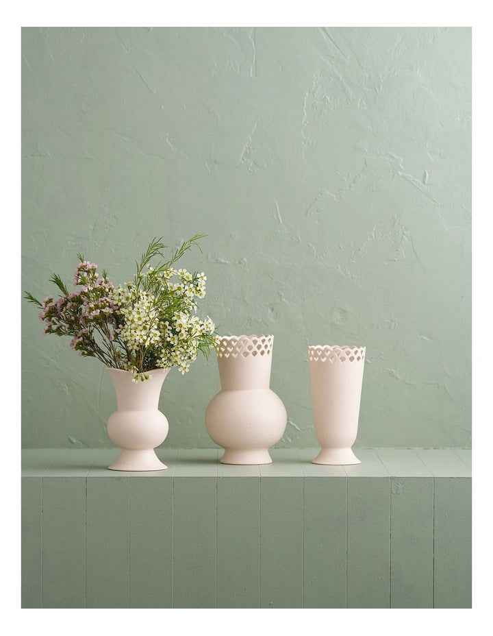 Peacock Stem Vases in Fawn