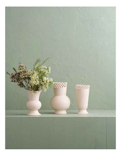 Peacock Stem Vases in Fawn