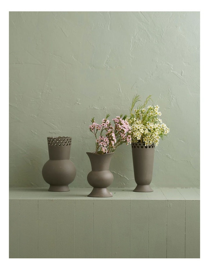Peacock Bulb Vase in Sage