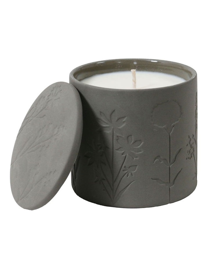 Wild Flowers Single Wicked Candle with Debossed Botanical