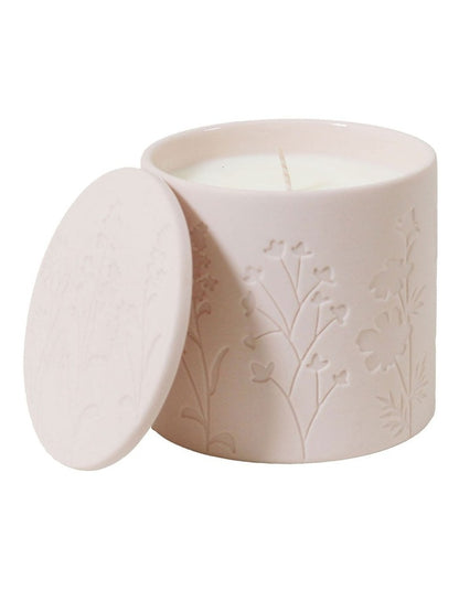 Wild Flower Wicked Candle with Debossed Botanical