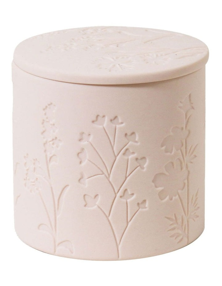 Wild Flower Wicked Candle with Debossed Botanical