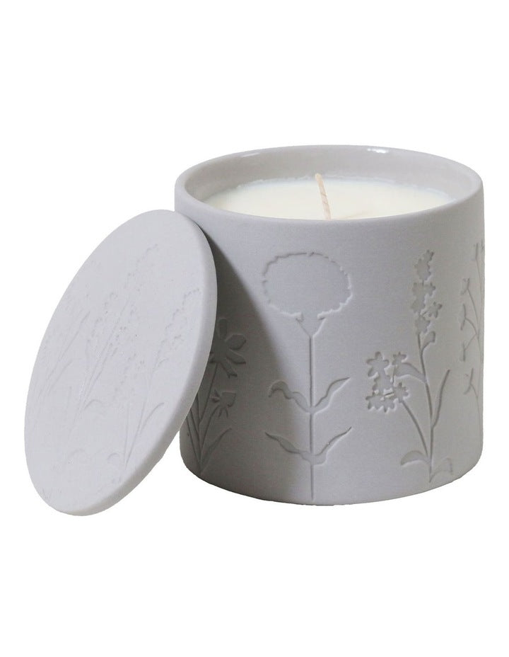 Wild Flowers Wicked Candle with Debossed Botanical