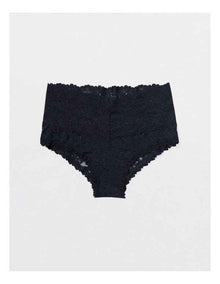 Show Off Rosey Lace Cheeky Underwear in True Black