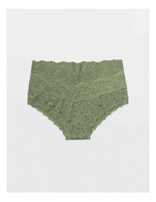 Show Off Rosey Lace Cheeky Underwear in Olive Fun