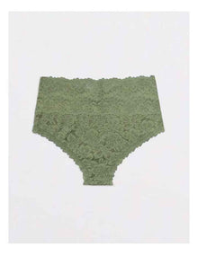 Show Off Rosey Lace Cheeky Underwear in Olive Fun