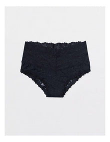 Show Off Rosey Lace Cheeky Underwear in True Black