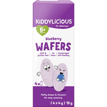 Kiddylicious Blueberry Wafers 4 pack