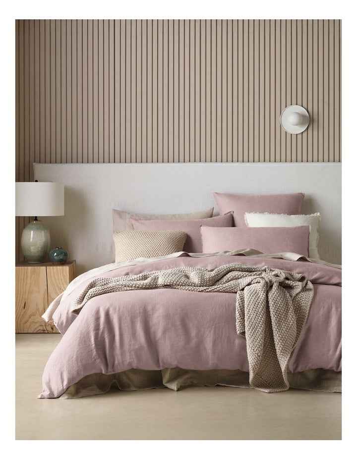Sandy Cape Washed Belgian Linen Quilt Cover Set in Dusk