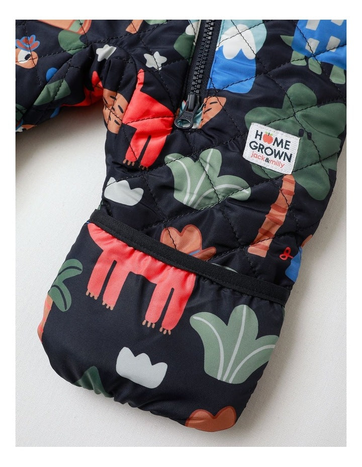 Kai Quilted Zip Puffer in Coverall