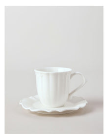 Bella Cup & Saucer Set in White