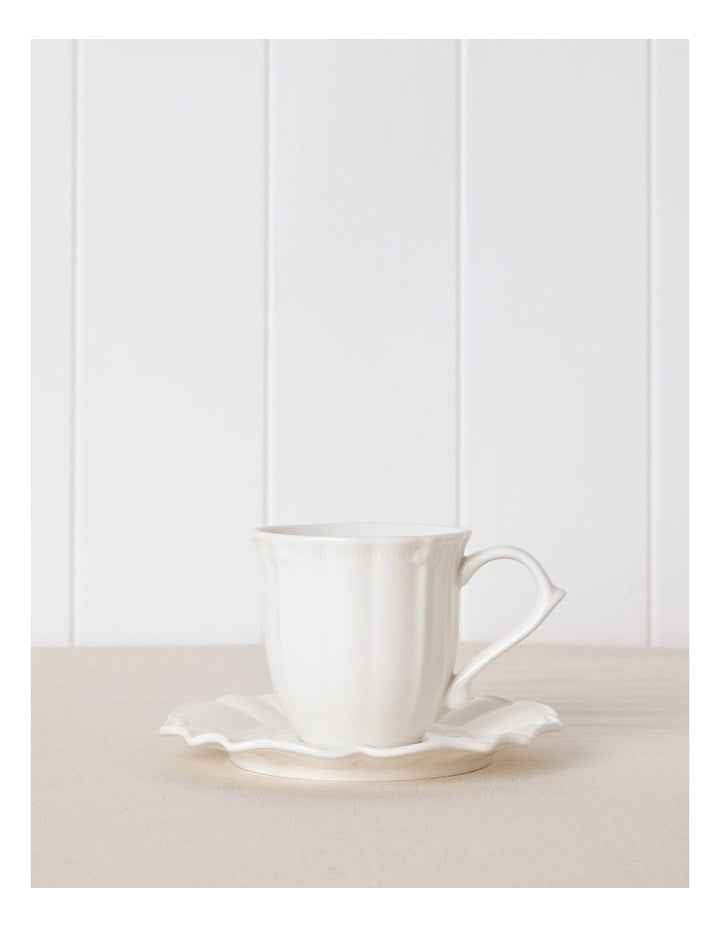 Bella Cup & Saucer Set in White