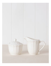 Bella Sugar & Creamer Set in White