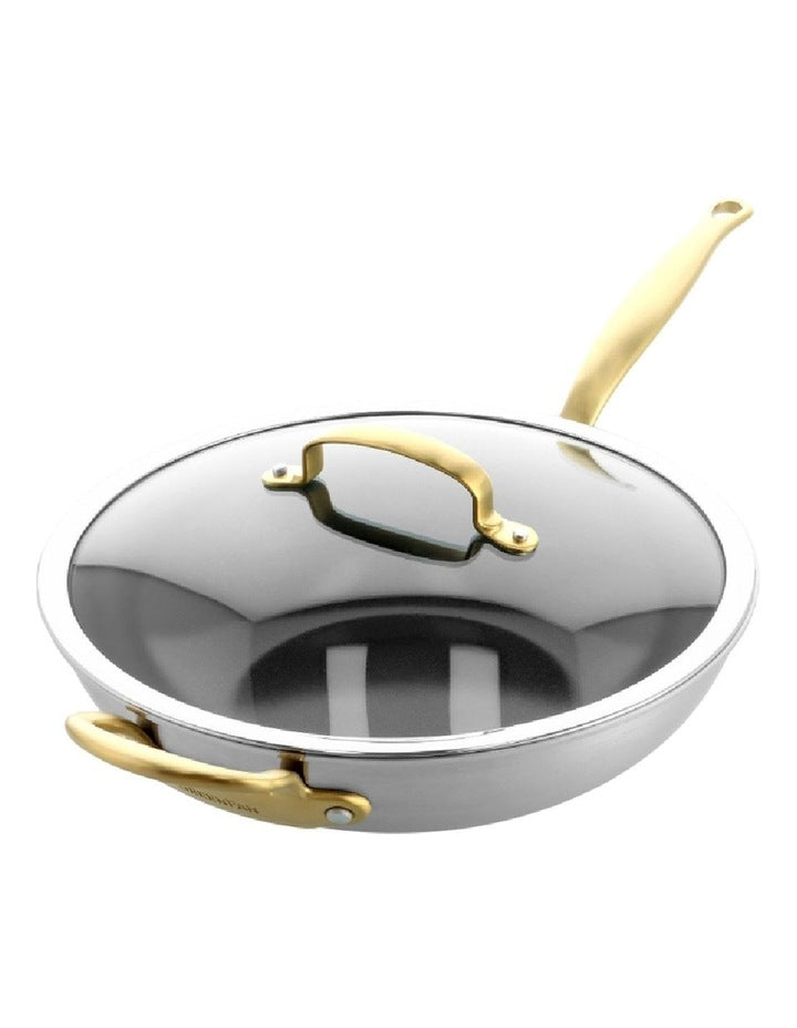 Premiere Gold Wok 30cm PFAS-free ceramic non-stick