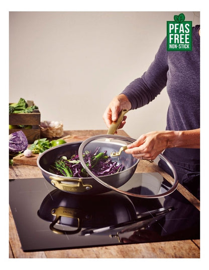 Premiere Gold Wok 30cm PFAS-free ceramic non-stick